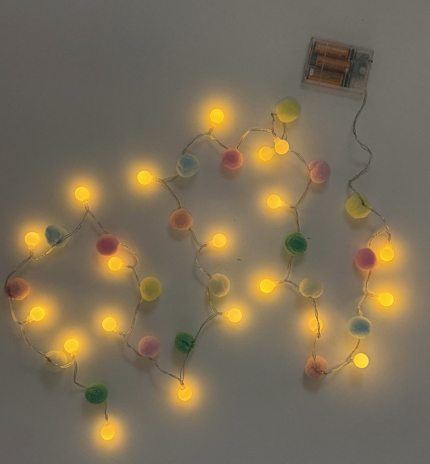 fluff off string lights