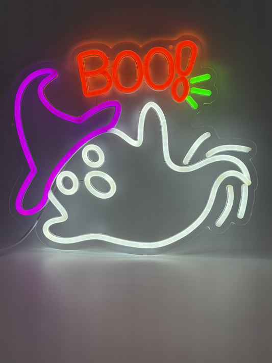 let's ride, boo neon light