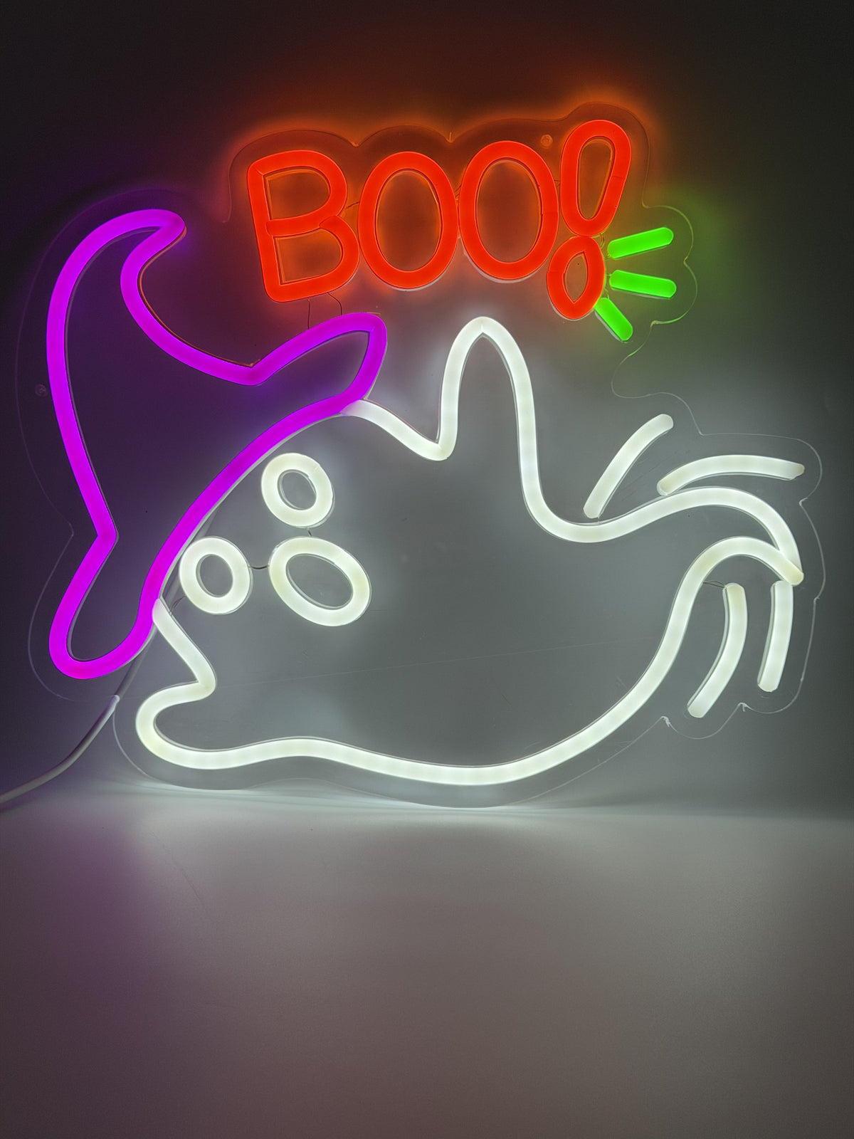 let's ride, boo neon light