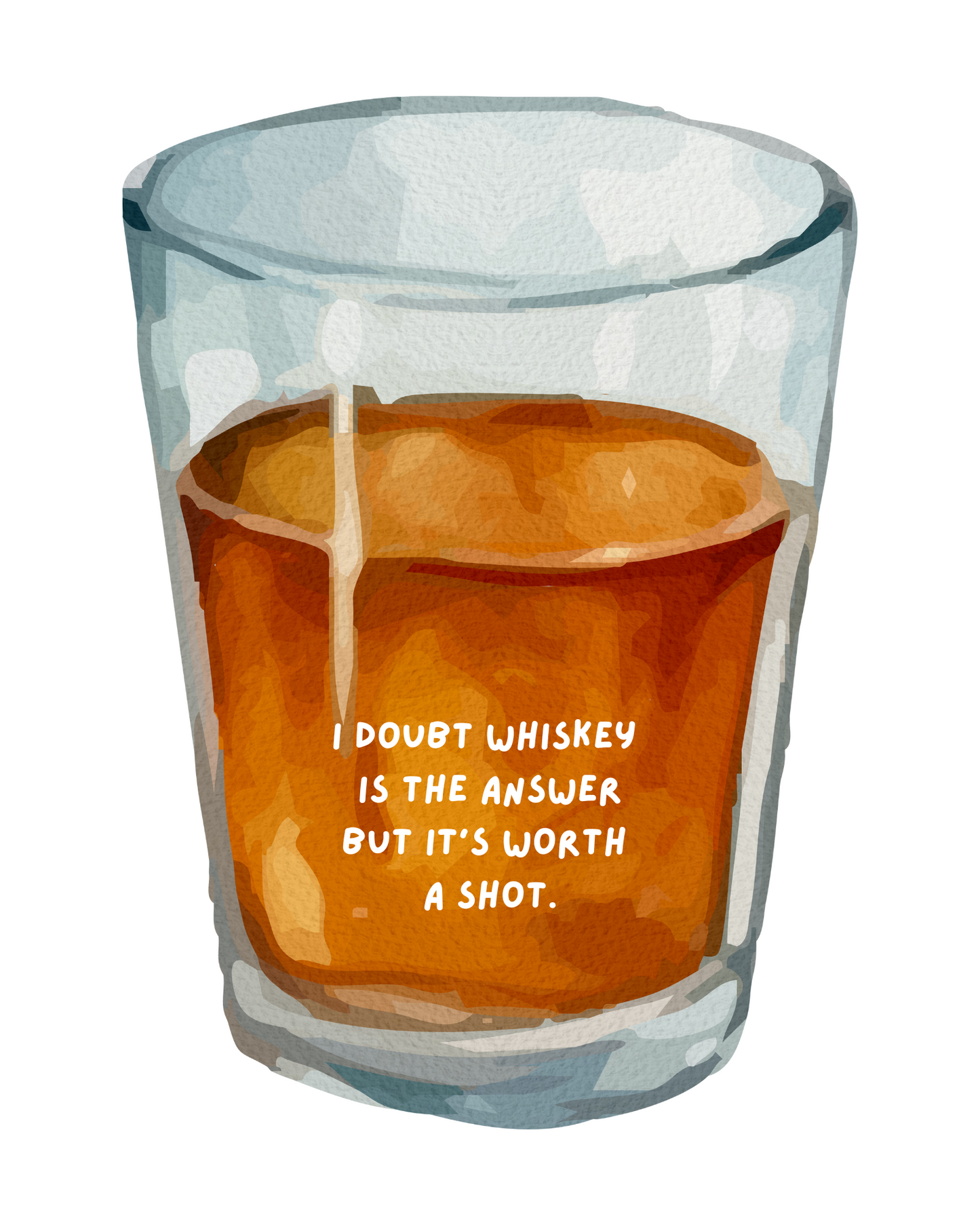 whiskey doubts. printable home decor